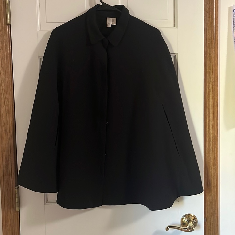 Black cape coat